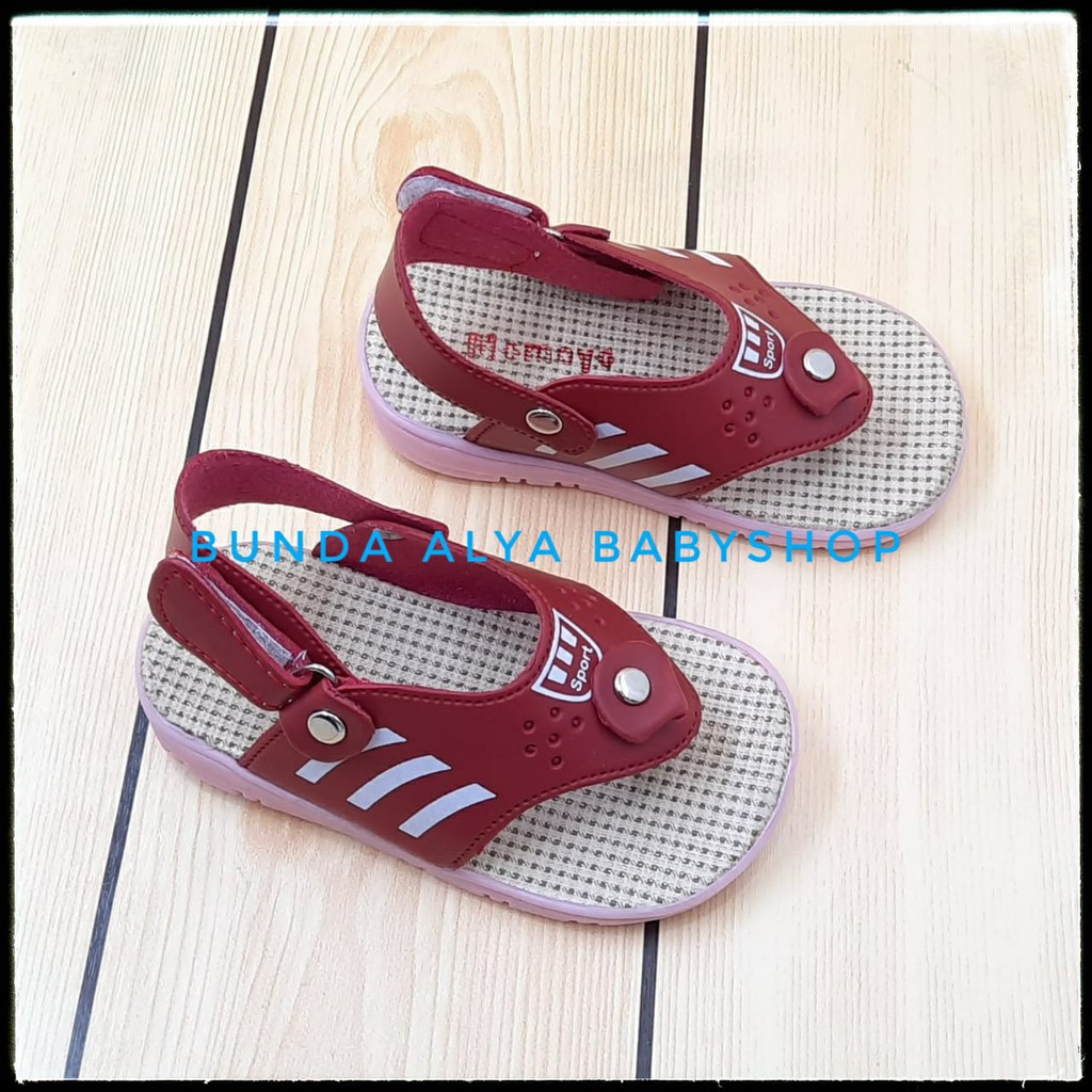 Sendal Anak Laki Laki Jepit Usia 6  -12 Bulan Karet Anti Licin Size 22 -23 MERAH - Sepatu Sandal GUnung Anak Cowok Alas Karet Anti Licin