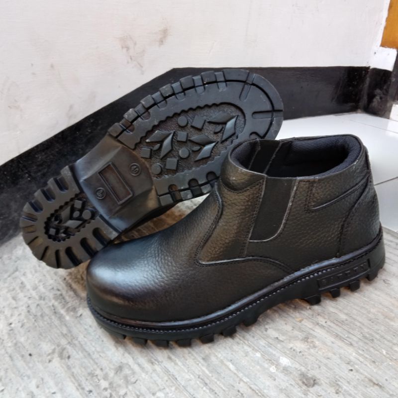 Jual Sepatu Safety Pria Originalsepatu Proyek Ujung Besi100full Kulit Asli Sapi Shopee