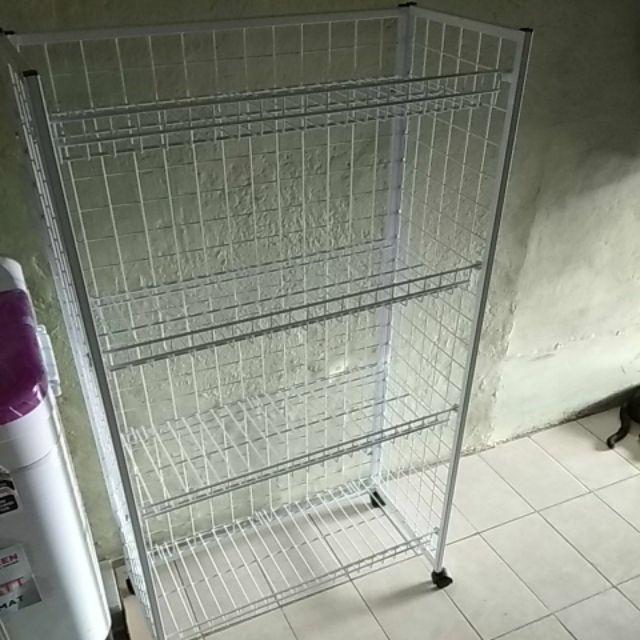 Rak Keranjang Wm Kd 4ssn Putih Tempat Snack Makanan, Roti Warung