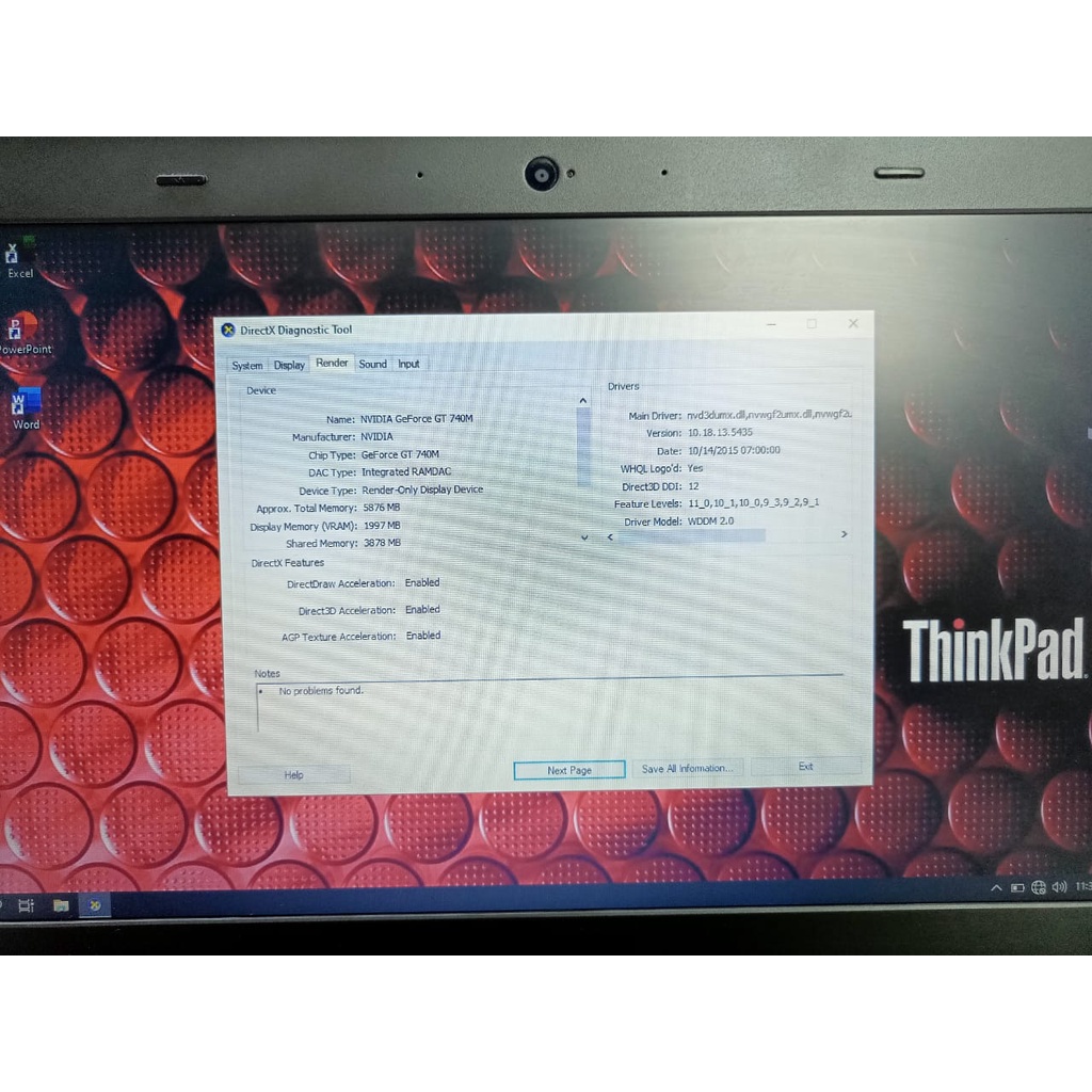 Laptop Lenovo Thinkpad Edge E431 Intel Core i5 Gen 3 Ram 8 Gb Ssd 256 Gb Render VGA