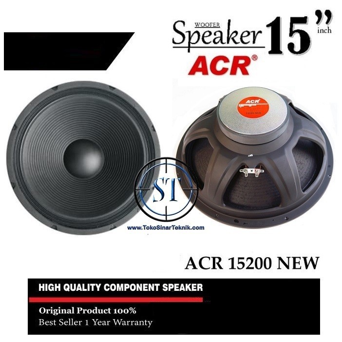 Speaker 15 inch ACR Full Range 50W 8 Ohm 15200 New 15&quot;