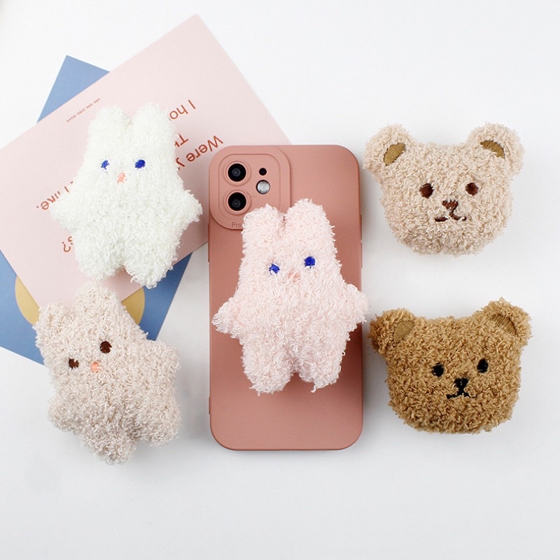 Popsocket Doll Bear Kawaii Korean Style Winter Style Grip Tok READYSTOCK