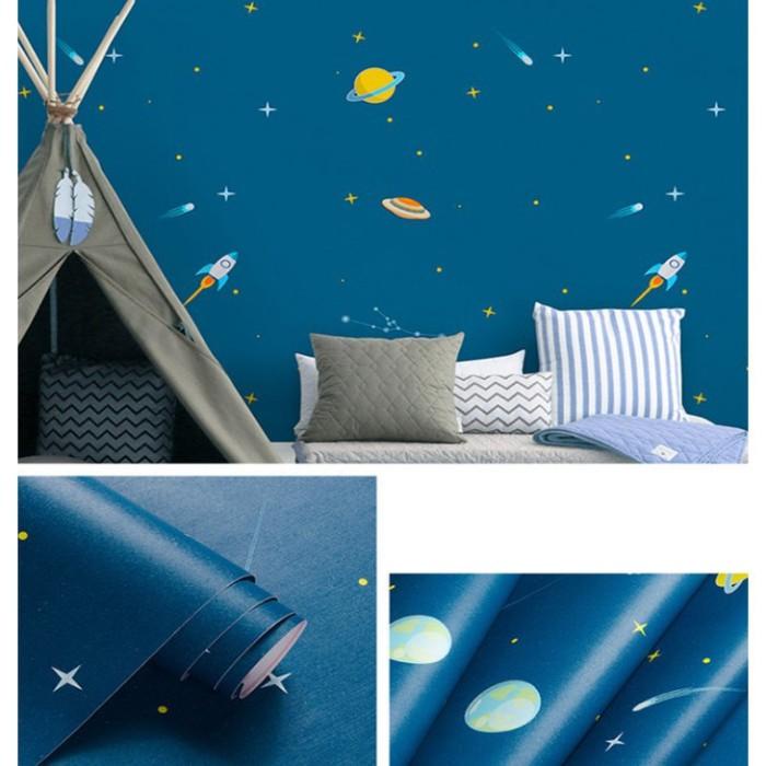 Wallpaper Dinding / Wall Sticker Luar Angkasa