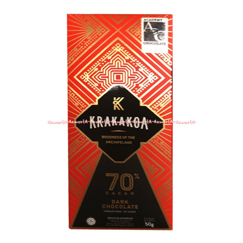 Krakakoa 50gr Dark Milk Chocolate 45% 60% 70% 85% Cocoa Coklat Hitam Cokelat Susu Biji Kakoa Cracacoa