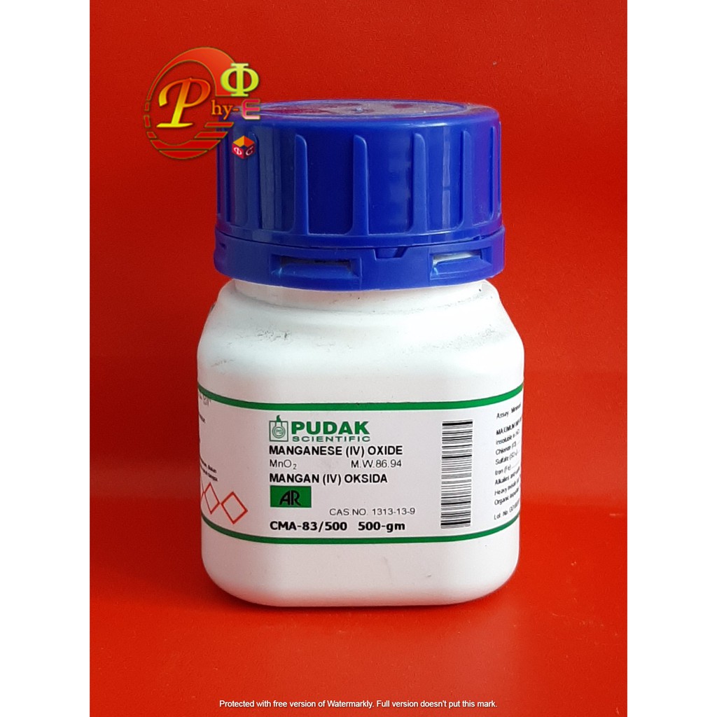 Mangan (IV) Oksida / Manganese (IV) Oxide / MnO2 Pudak Per 10 gram
