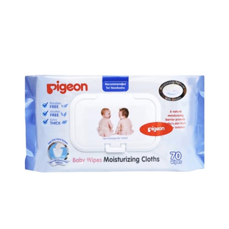 Pigeon Baby Wipes Moisturizing Cloth 70 Sheets Pigeon Baby Wipes Moisturizingcloth isi 70 EXP 2028 w