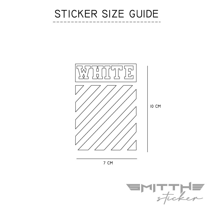 Stiker Off White Logo Cutting Sticker untuk aksesoris Motor Mobil