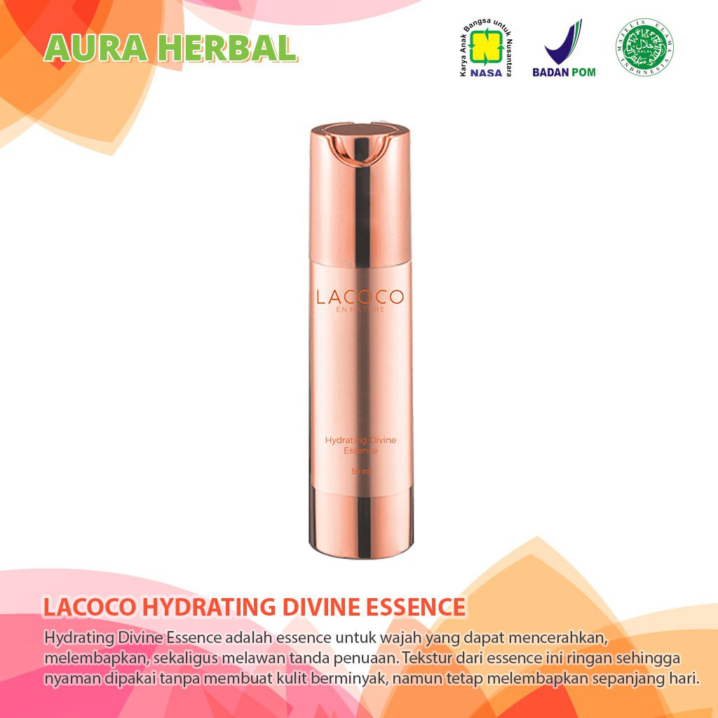 LACOCO Hydrating Divine Essence Asli NASA - Mencerahkan, Melembapkan & Memutihkan Kulit