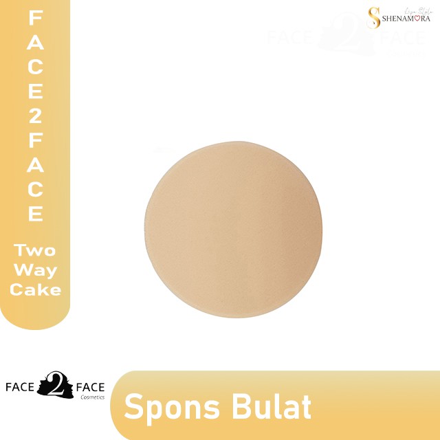 Face 2 Face Spon Muka / Spon Bedak Two Way Cake Bulat