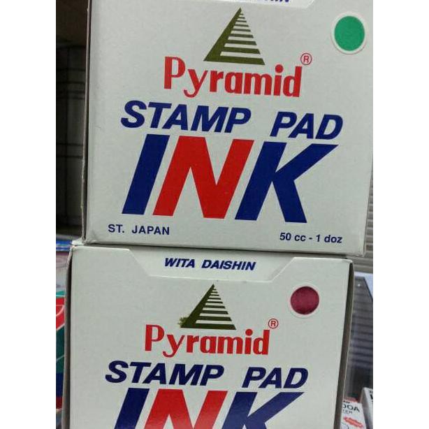 

REFILL TINTA STEMPEL /STAM PAD INK REFILL PYRAMID UNGU HIJAU PROMO
