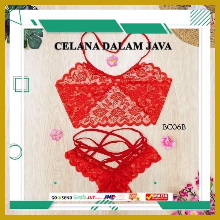HOT DEAL BH CD G STRING SEXY BRA SEKSI BIKINI WANITA LACE MERAH BC06B KUALITAS IMPORT 