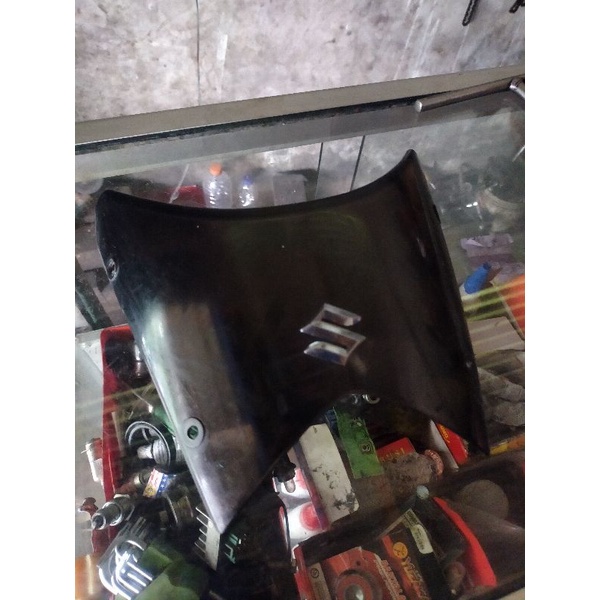 Visor Satria Fu Barong hitam smoke/transparan