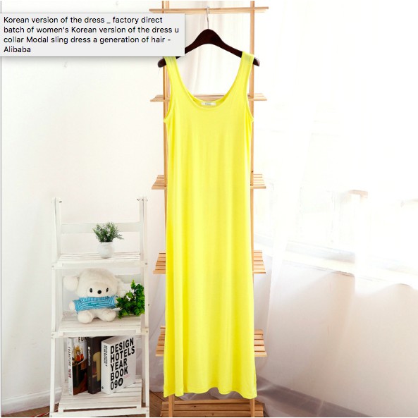 Dress Long Tanktop / Dress panjang Leher V maxi dress terlaris termurah