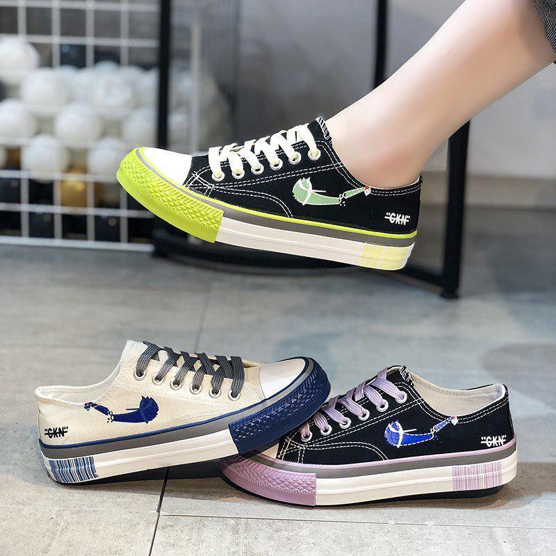 Free Box Sepatu NS608 sepatu sneakers wanita import  sneakers kanvas