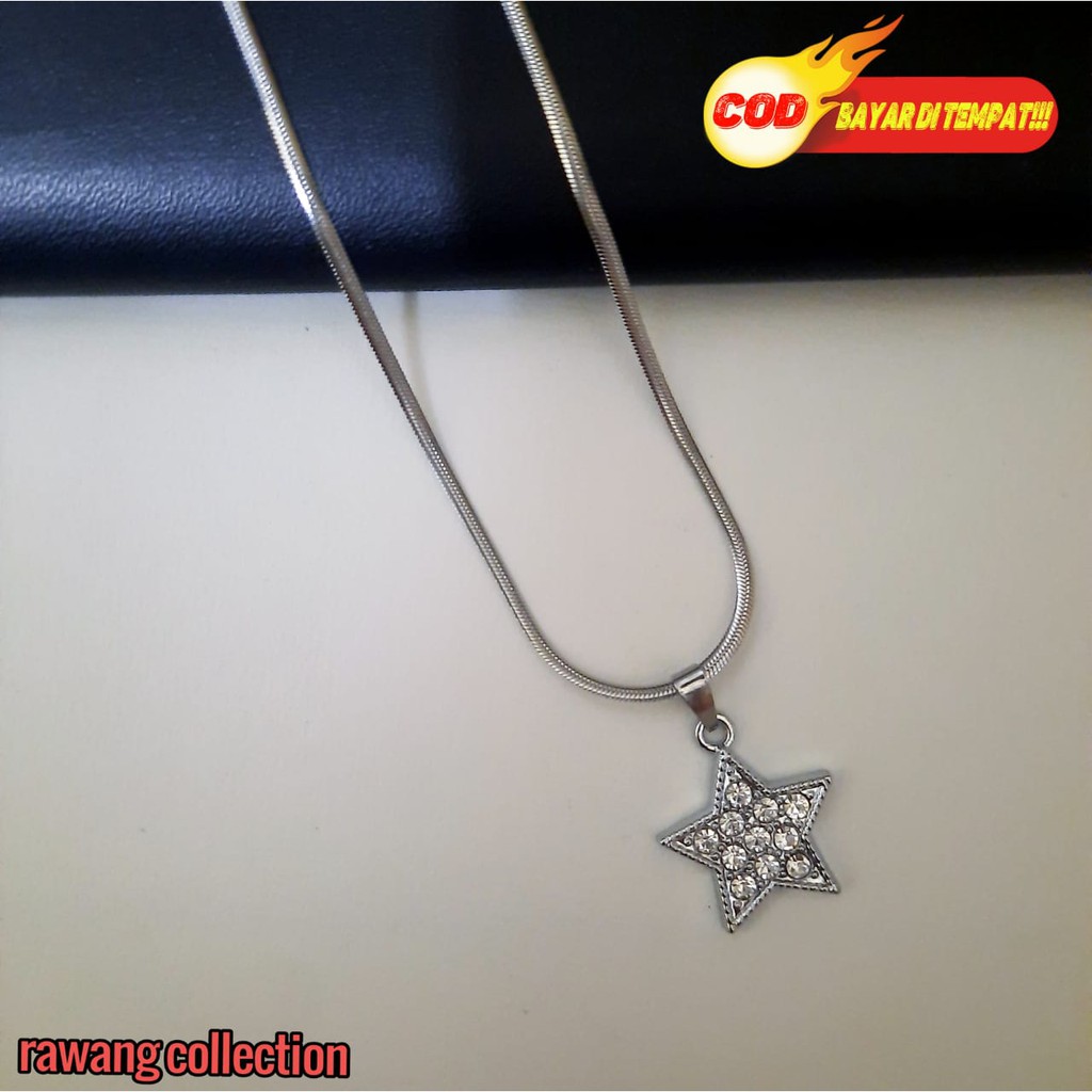 kalung fashion wanita plus liontin bintang