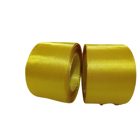 

Pita Satin Gold Ukuran 2 inch / 5cm Per Roll