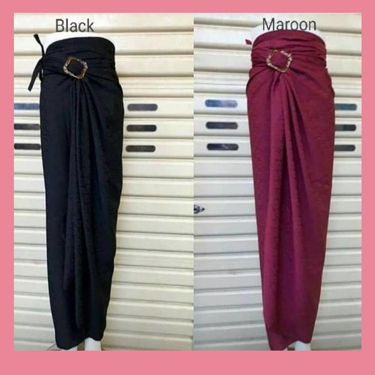 SALE Rok Lilit Polos / Rok Doby / Rok Polos Warna Maroon / Dongker / Hitam / Dusty / Abu-abu /