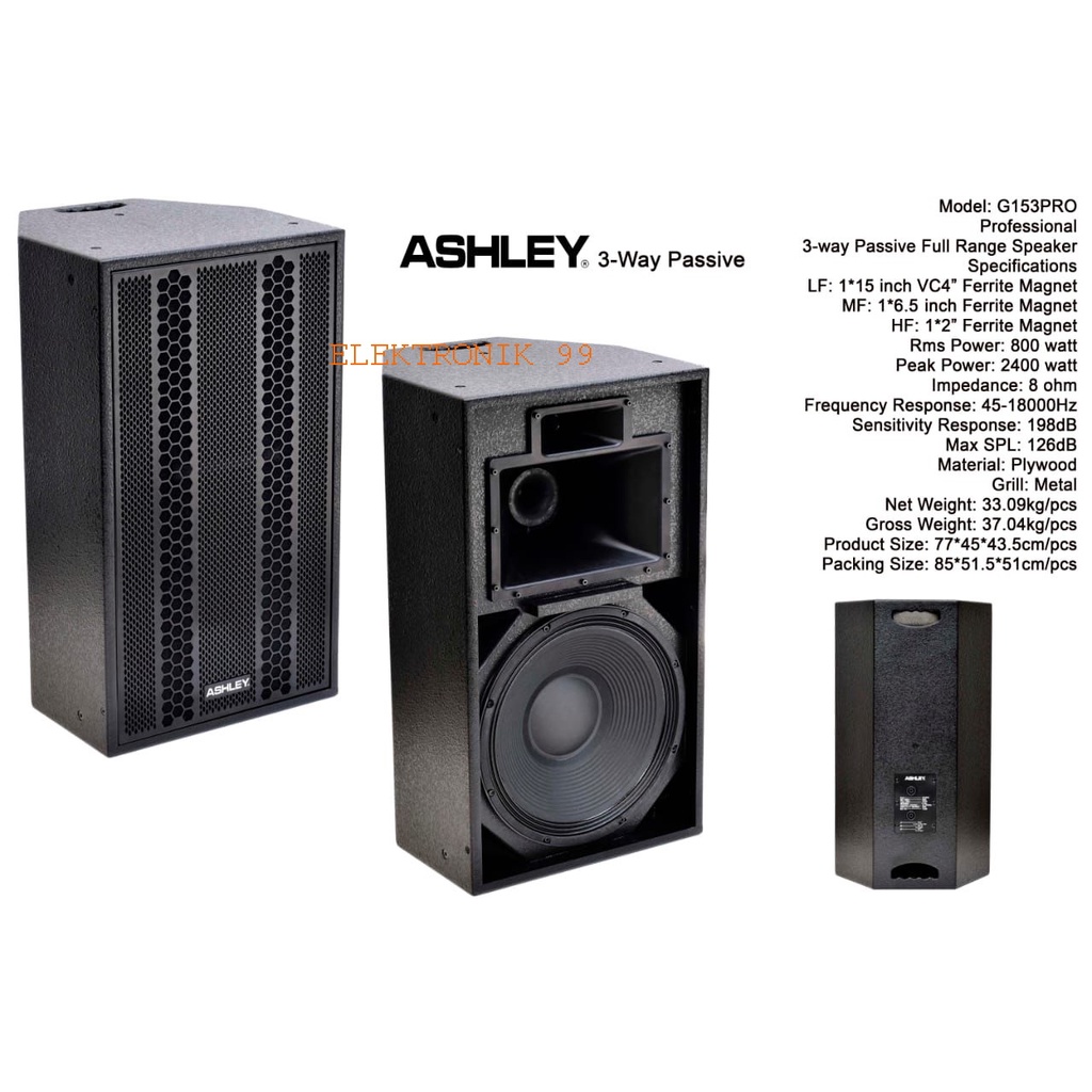 Speaker ashley G153PRO original G 153PRO passive
