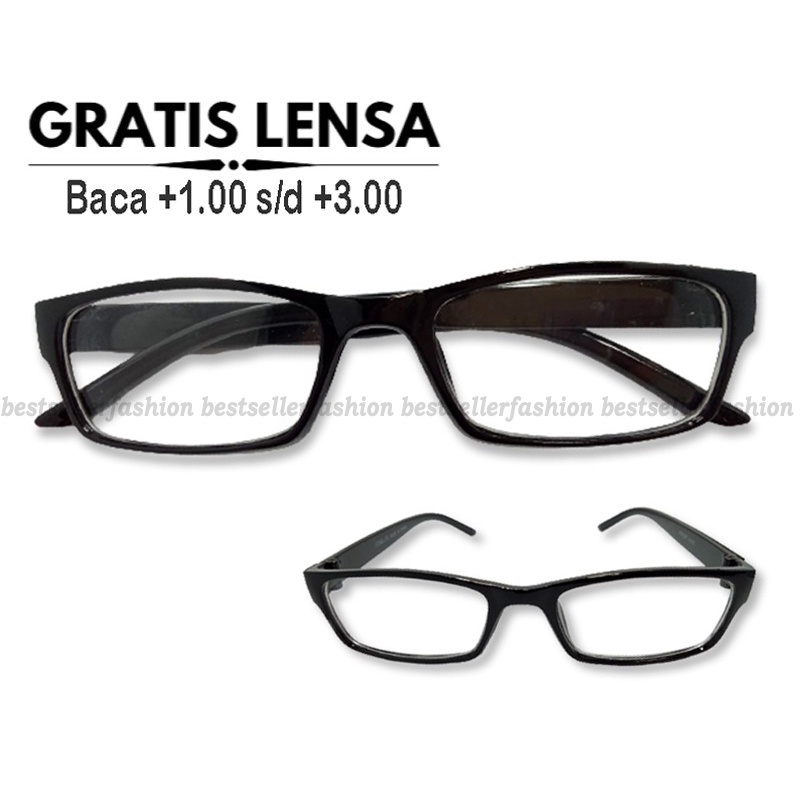 Kacamata Baca Plus (+) Pria Wanita ukuran +1.00 s/d +3.00 Kacamata Plus Rabun Dekat Kacamata Baca Fashion Reading Glasses Unisex