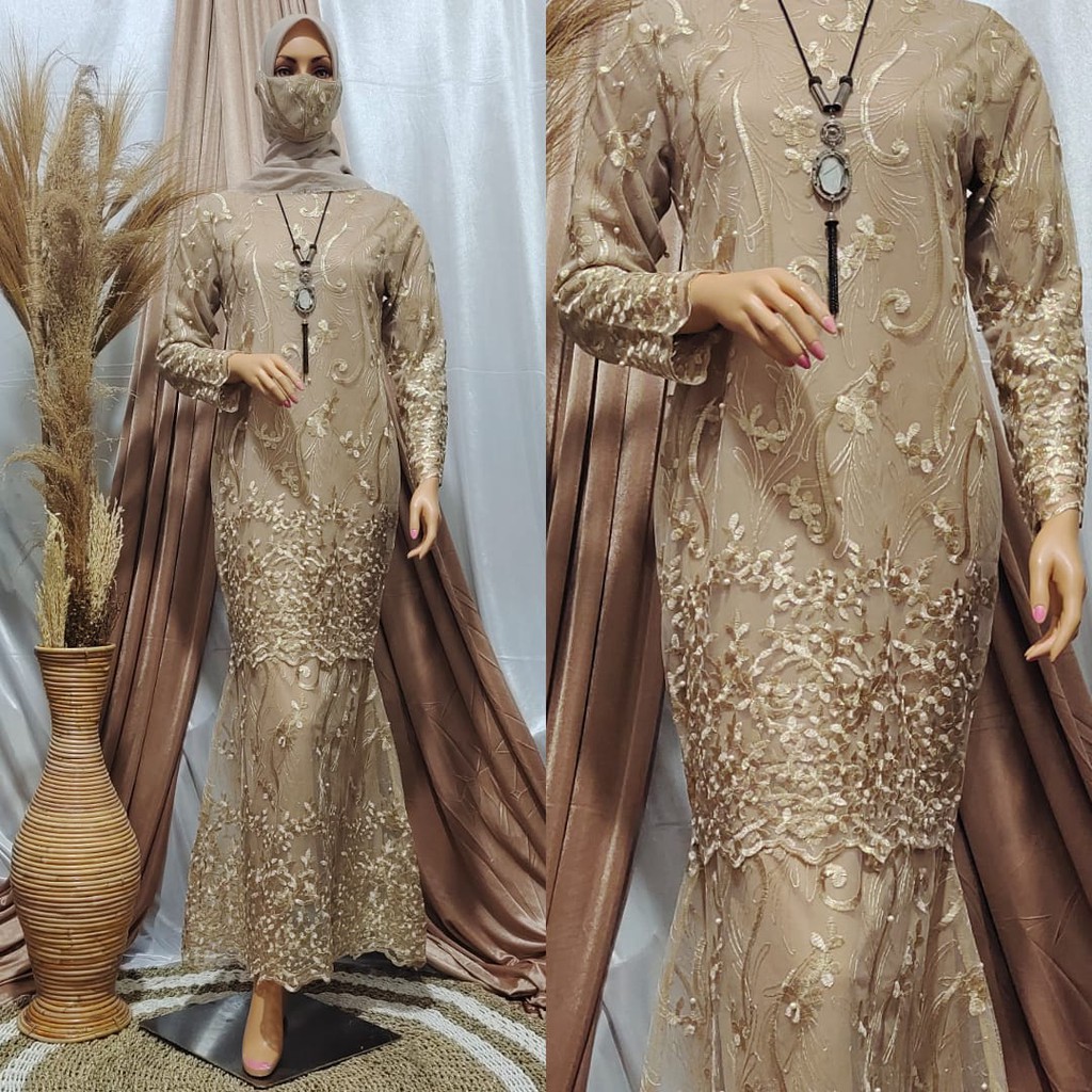 Gamis Duyung Kirana / Kebaya Gamis Slim / Gamis Pesta Mewah / Gamis / Kebaya Modern / Kebaya Brukat