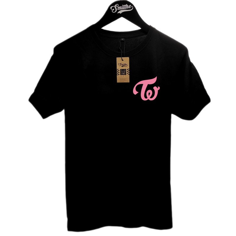 Kaos TWICE Simple T-Shirt 100% Cotton Combed 24s Hitam