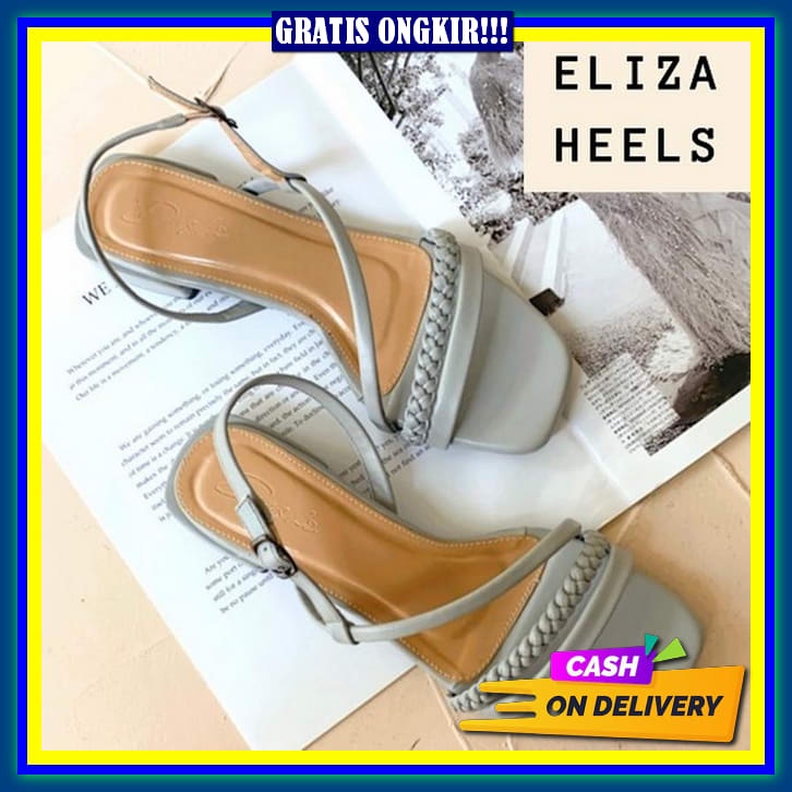 Athena Sepatu Hak Haihil Hils Pesta Slip Wanita Sendal High Heels Denim If356 Heels Wanita Hh02 Hita