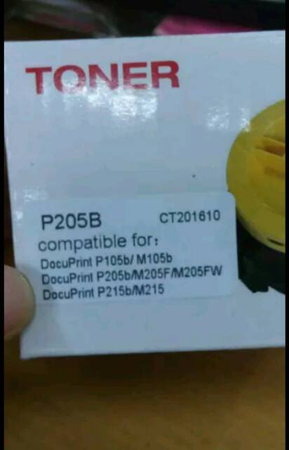 Toner Fuji Xerox Compatible P205B - P105B - M105B - M205F - M205FW - P215B - M215 - CT201610
