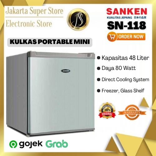 KULKAS MINI PORTABLE SANKEN SN-118KEG