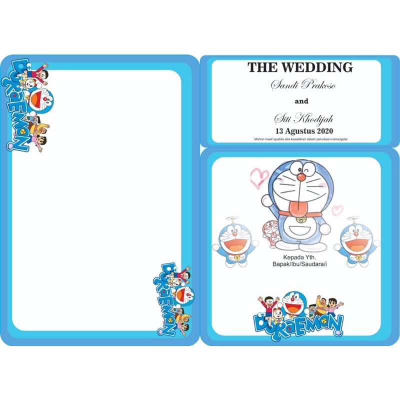 Undangan Pernikahan Doraemon (100 pcs)