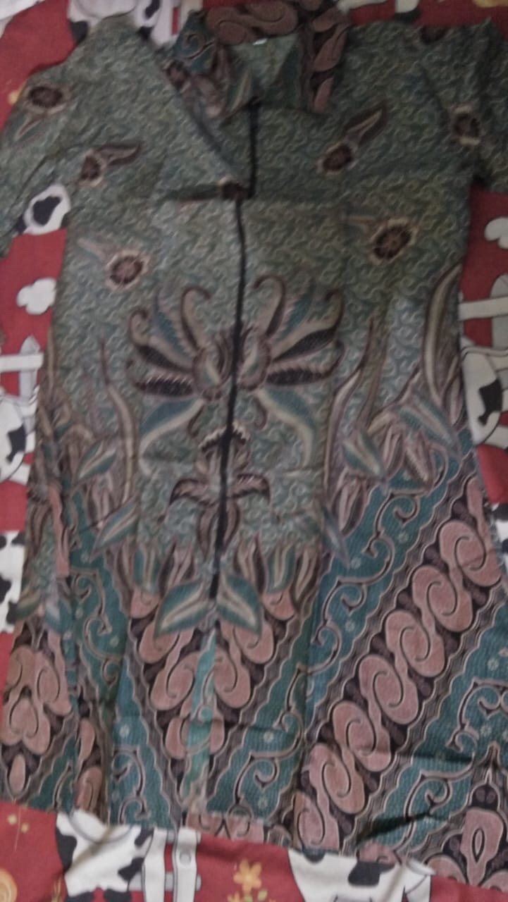 M-l-xl-xxl Batik Tunik Wanita Asj Sa Hrb026 Kenongo Pekalongan Sogan Tulis