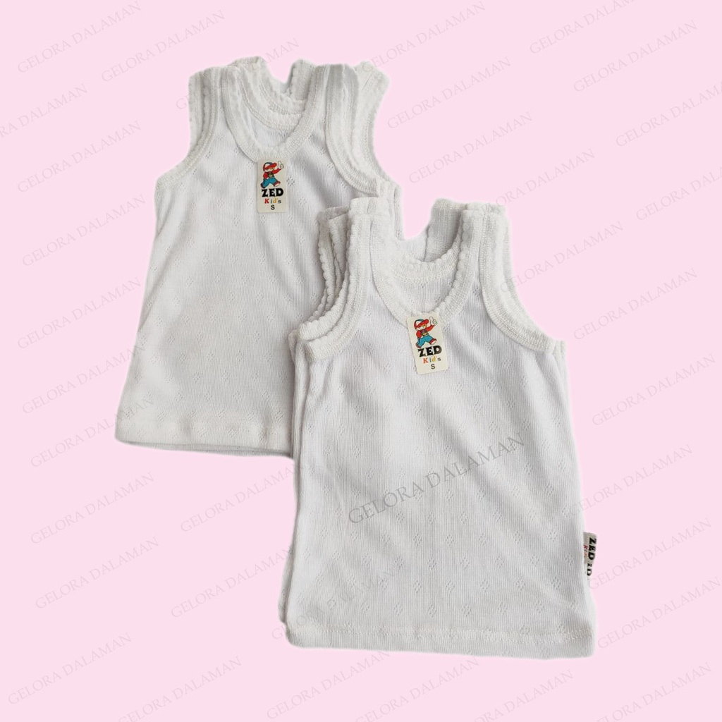 6 Pcs Kaos Dalam Anak Singlet Anak Putih