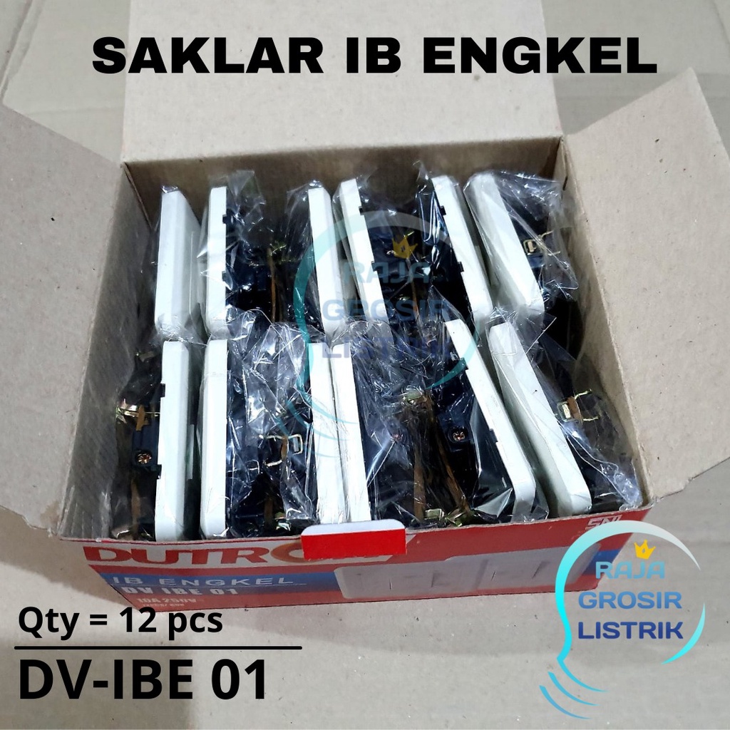 Grosir 12 Pcs Dutron Saklar Inbow DV IBE 01 IB Engkel Single Tunggal Tanam