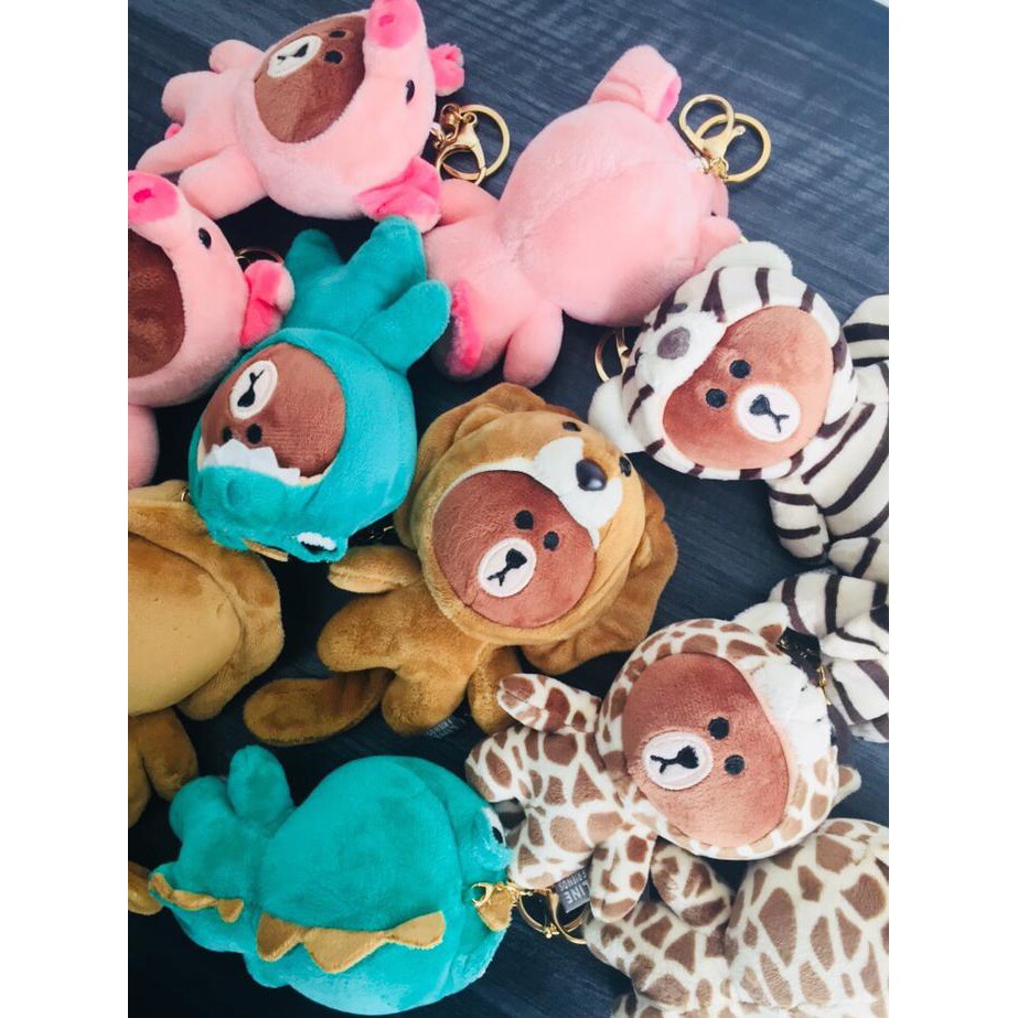 Gantungan Kunci Brown Boneka Line Ganci Boneka Brown Costume Line Seri