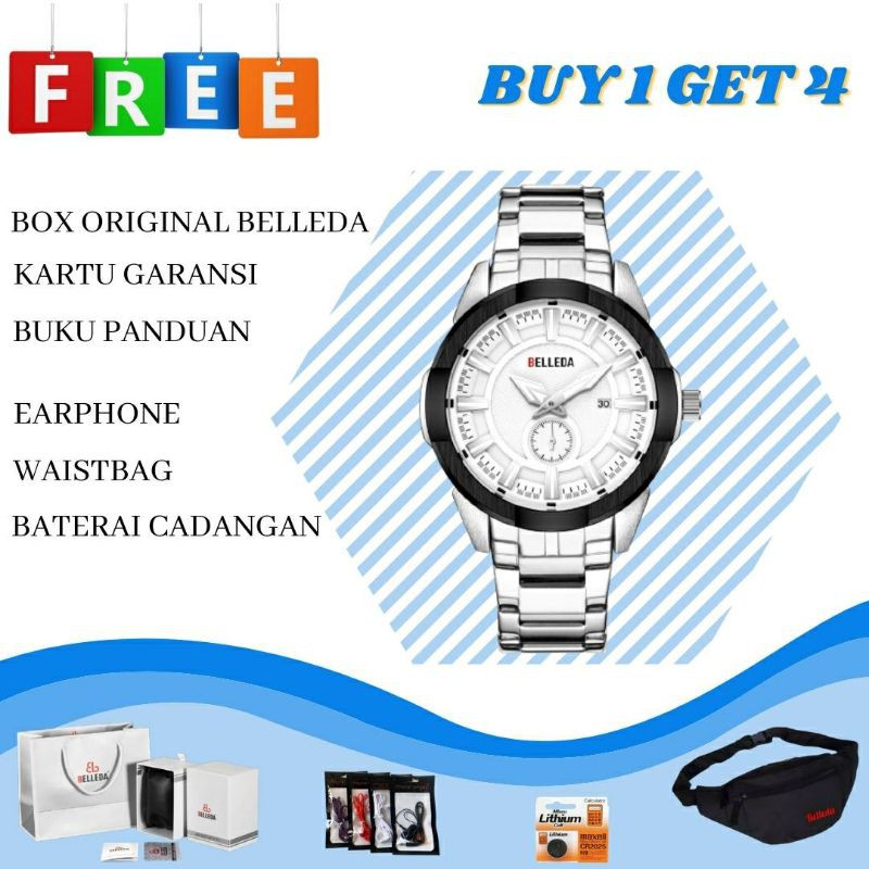Original Jam Tangan Belleda Pria&wanita Anti Air Free WAITSBAG