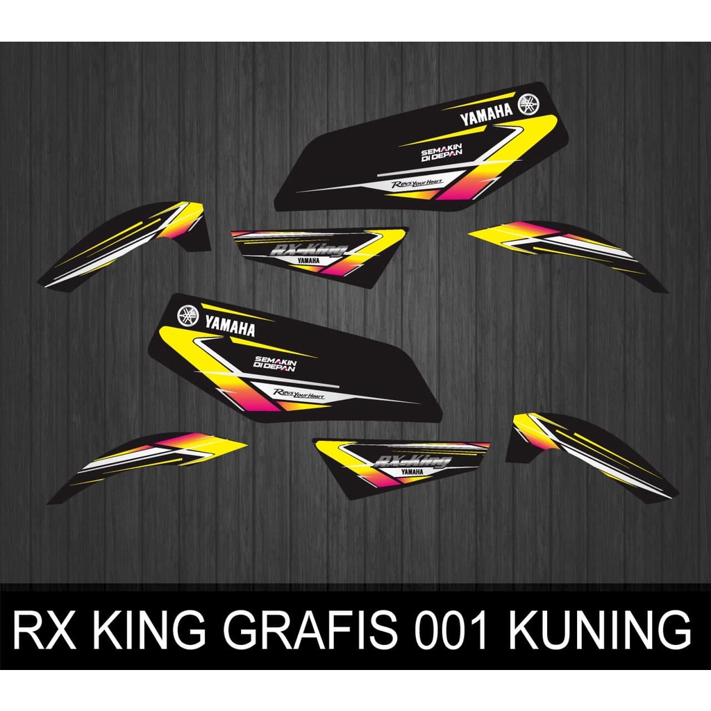 STIKER STRIPING VARIASI RX KING GRAFIS 001 KUNING