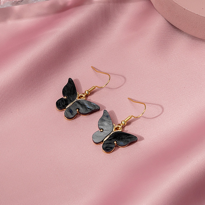 Fancyqube Anting Bentuk Kupu-Kupu Bahan Akrilik Gaya Korea Untuk Wanita