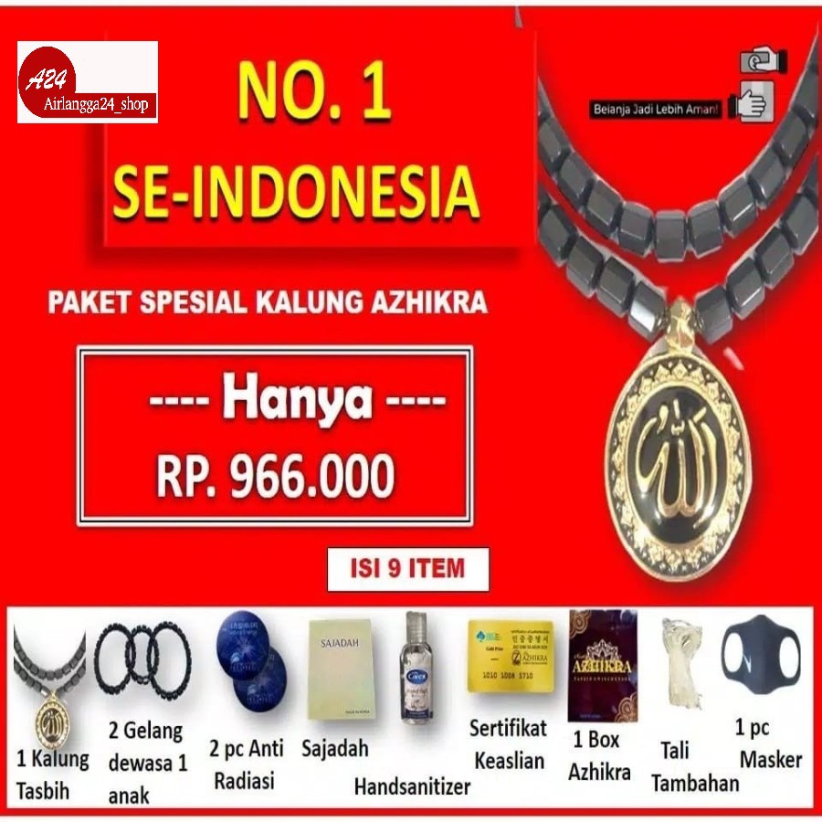 PROMO Kalung AZIKRA Premium Tasbih Kesehatan - ORIGINAL