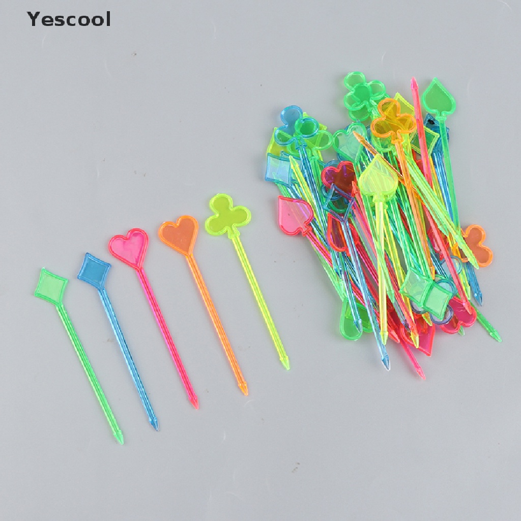 Yescool 50 Pcs Tusuk Gigi Buahsayurbento Mini Aneka Model Untuk Anak