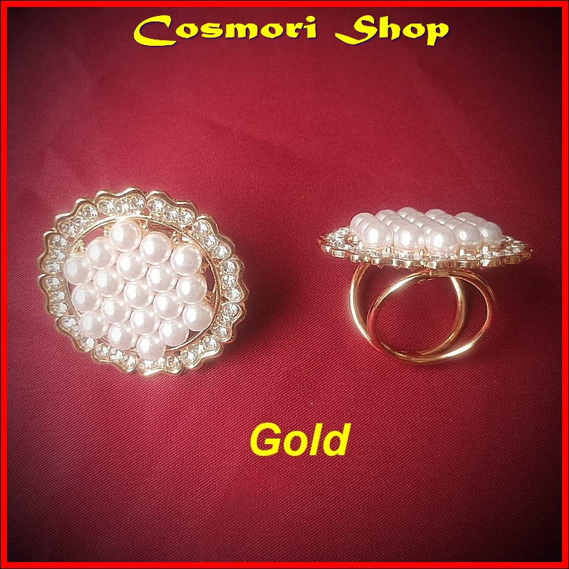 Bros Bross Ring Gold Emas Hiasan silver Wanita MUrah Cantik Pin Mewah kekinian Grosir Import Kerongsang Cewek Dewasa Pesta