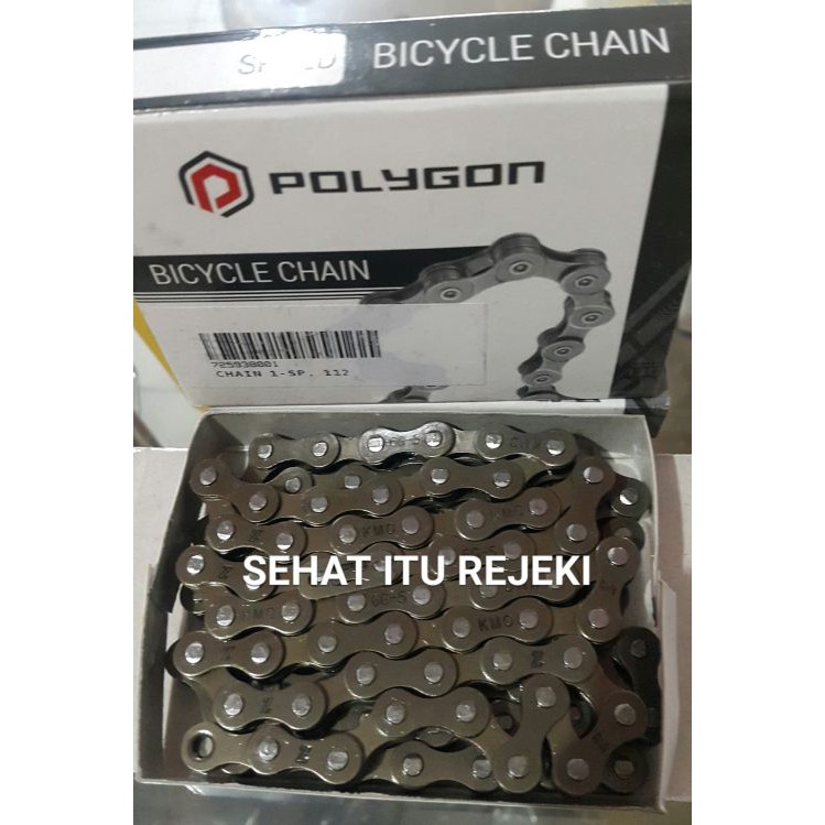 RANTAI SEPEDA KMC POLYGON  BICYCLE CHAIN UNTUK SEPEDA BMX 1 SPEED