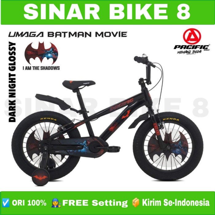 Sepeda Anak Laki BMX PACIFIC UMAGA BATMAN MOVIE 3.0 Ukuran 12&quot; 16&quot; dan 18 Inch