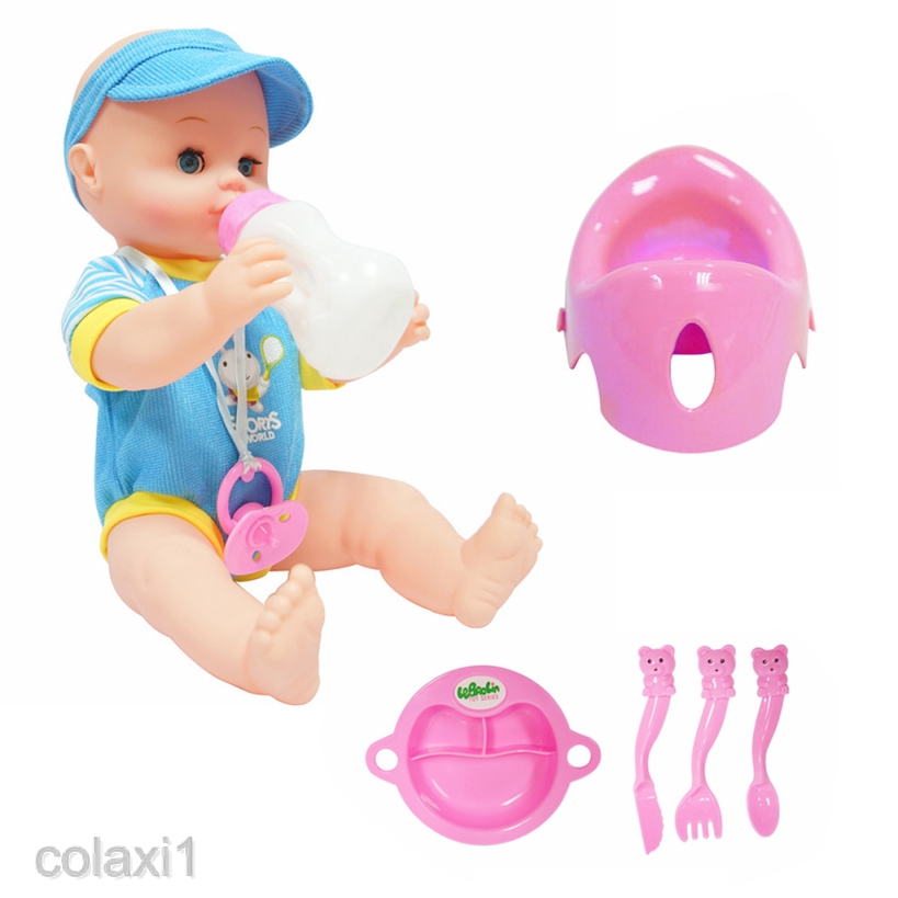 baby boy doll with bottle