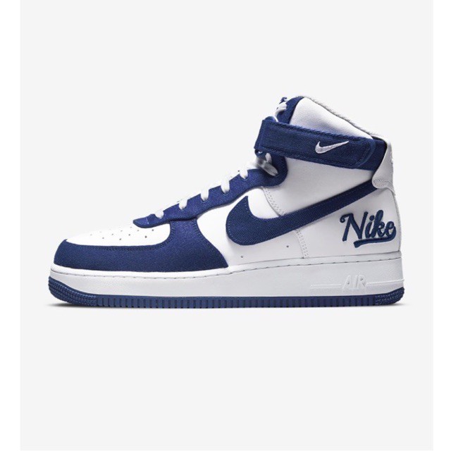NIKE AIR FORCE 1 HIGH ‘07 EMB DODGERS WHITE RUSH BLUE ORIGINAL