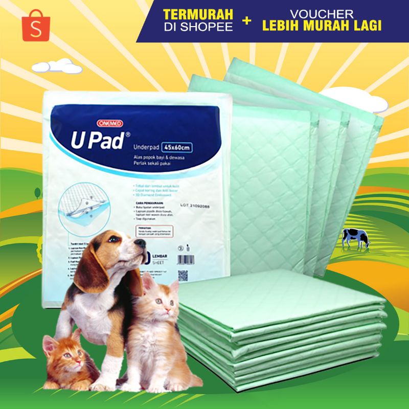 1 BUAH UNDERPAD - Alas Pipis Kucing Perlak Pee Poop Kucing Kelinci Anjing 45 x 60 ONEMED