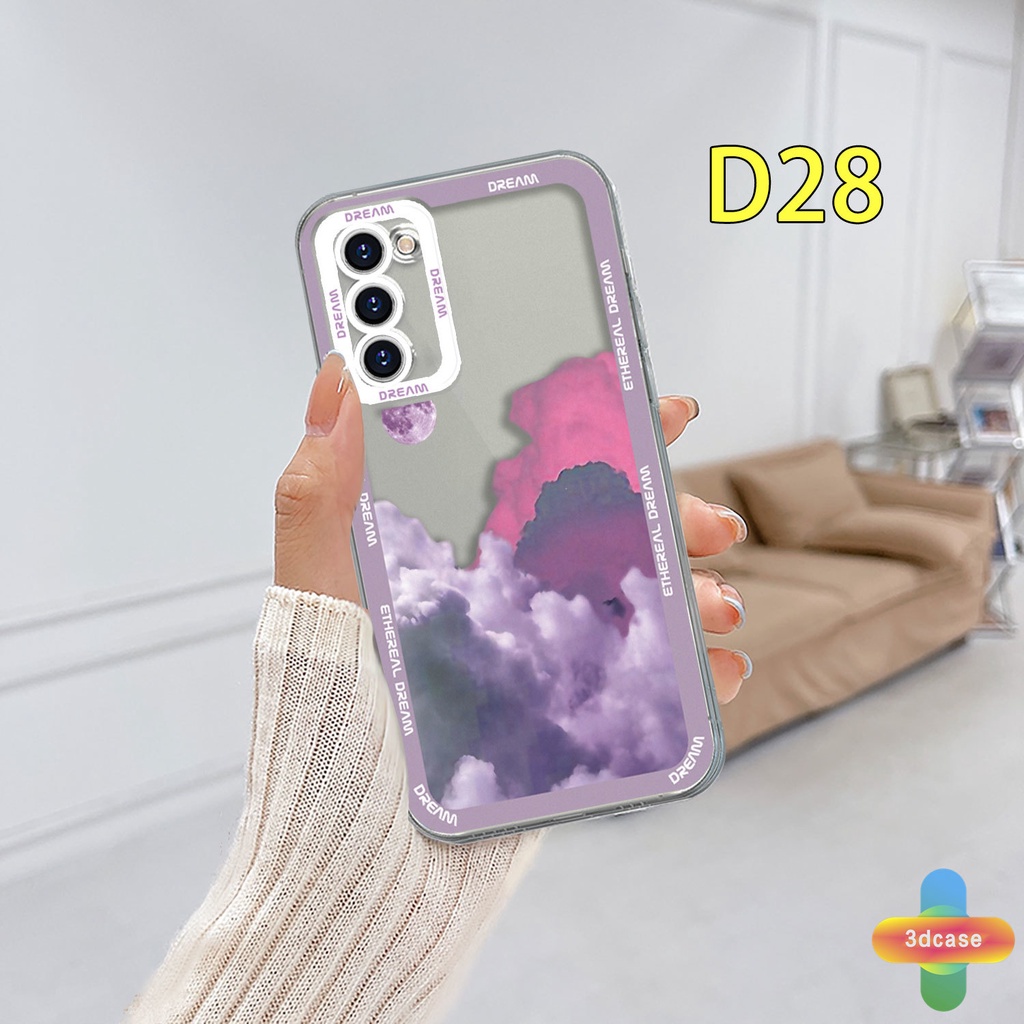 Casing Soft TPU Case Samsung A03 A51 A32 A52 A12 A03S A10S A50 A20S J7 Prime A02S A20 A50S A10 A30S A52S A30 M12 M01S A125 F12 M10S M40S A515F A207F M02S A025 F02S 11 12 13  7 8 6 Plus Ins Colorful Clouds Transparent Case