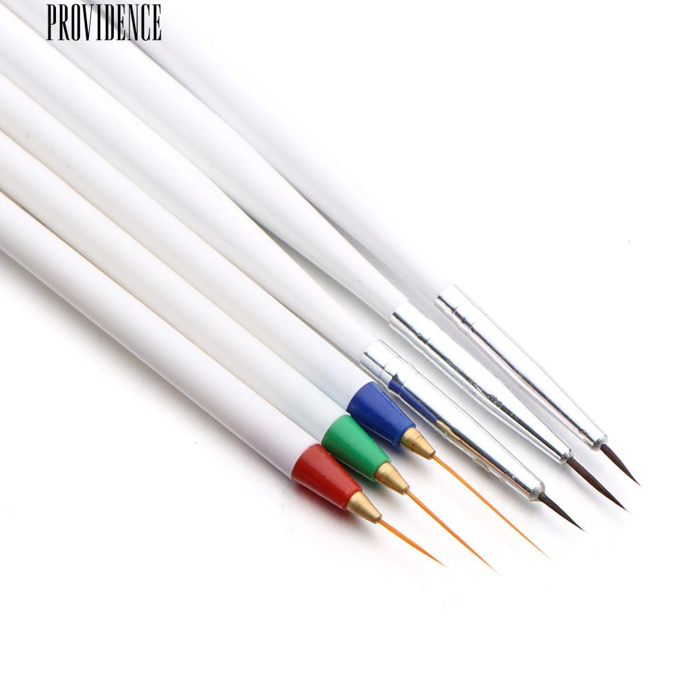 6 Pcs Nail Art Desain Brush Dotting Lukisan Menggambar Striping Liner Pen Tool Set