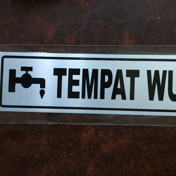 

Stiker alumunium penunjuk /penanda TEMPAT WUDUH