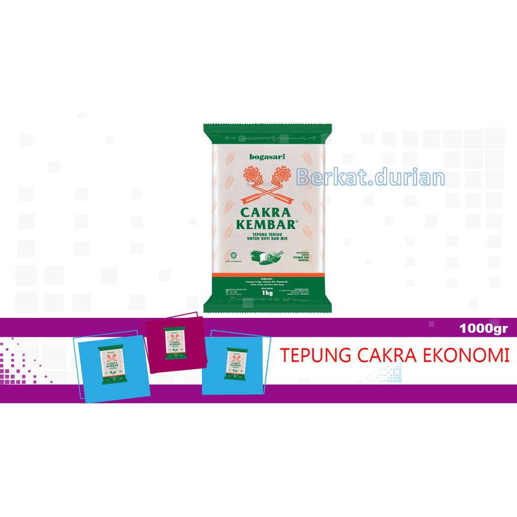 

TEPUNG TERIGU CAKRA KEMBAR ECONOMIS 1000GR