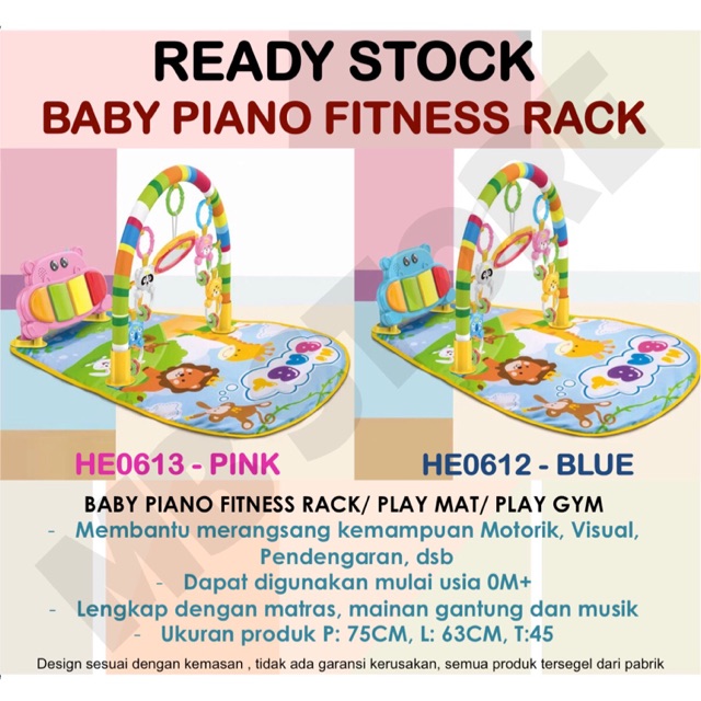 Play Gym Baby Piano Fitness Rack / Play Mat / Play Gym