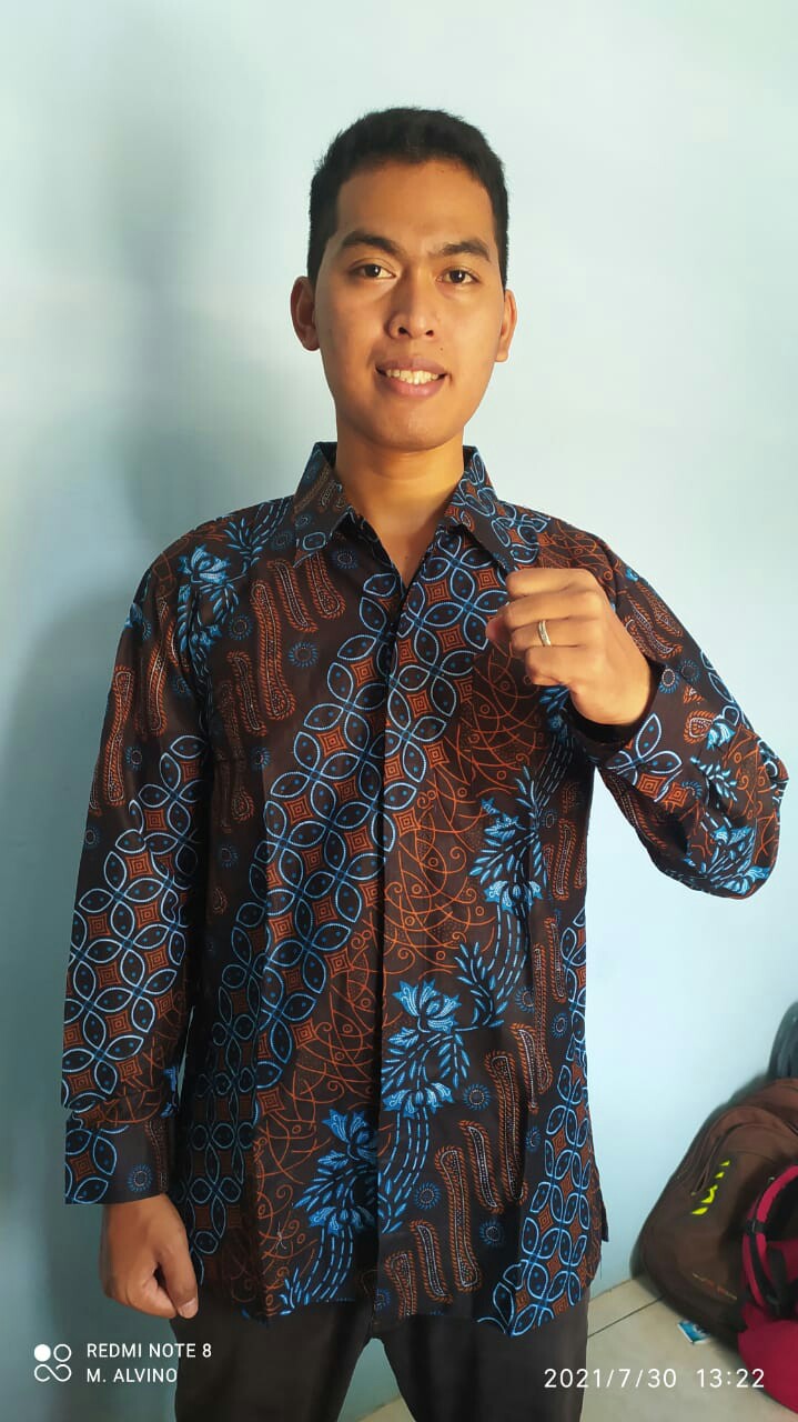 Kemeja Batik Pria Lengan Panjang Size M L Xl Xxl